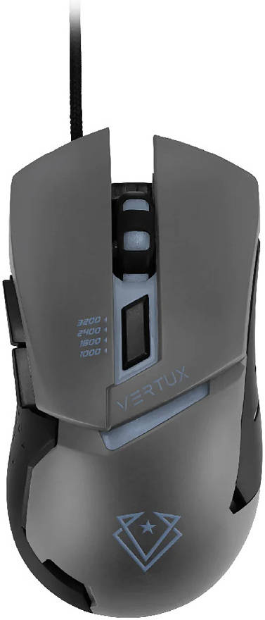 Vertux Dominator Gaming Mouse Quick Response Gaming Mouse Up to 3200 DPI Optical Sensor Up to 1000Hz Polling Rate 8G Acceleration 5 Programmable Buttons GRAY Vertux Dominator Gaming Mouse Quick Response Gaming Mouse Up to 3200 DPI Optical Sensor Up to 1000Hz Polling Rate 8G Acceleration 5 Programmable Buttons GRAY